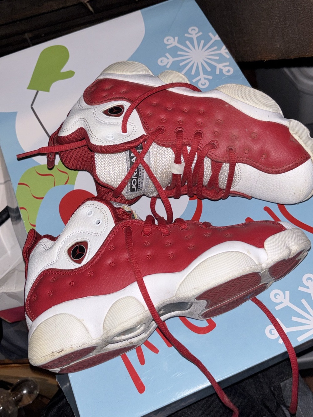 Jordan Kids Red and White Low-Top Sneakers